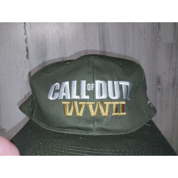 Call of Duty WWII Video Game Green Cap Hat COD World War 2 PS4 Xbox One - Picture 1 of 6